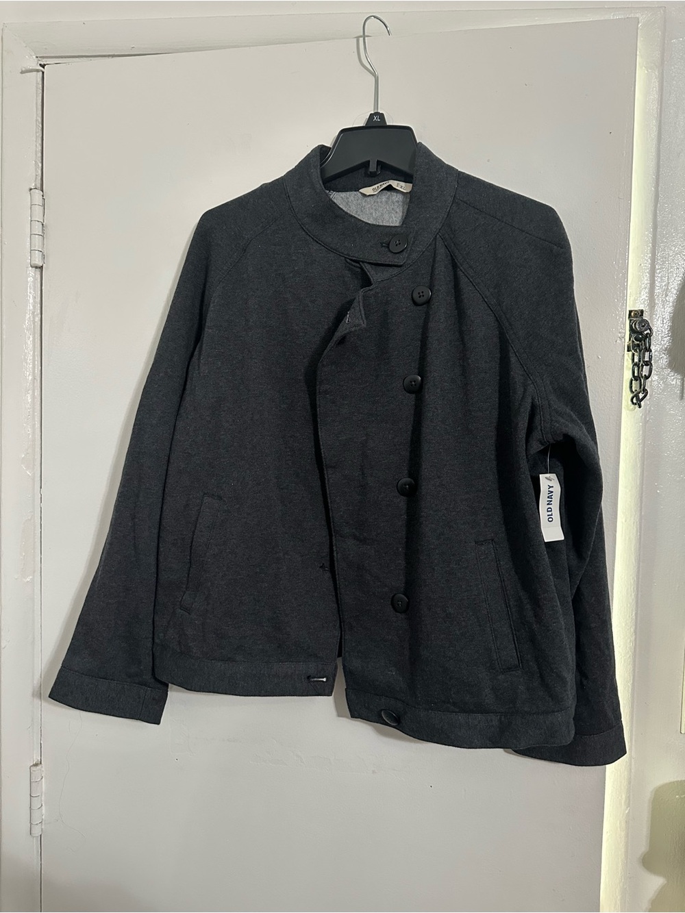 Old Navy Dark Charcoal Double-Breasted Women's Jacket